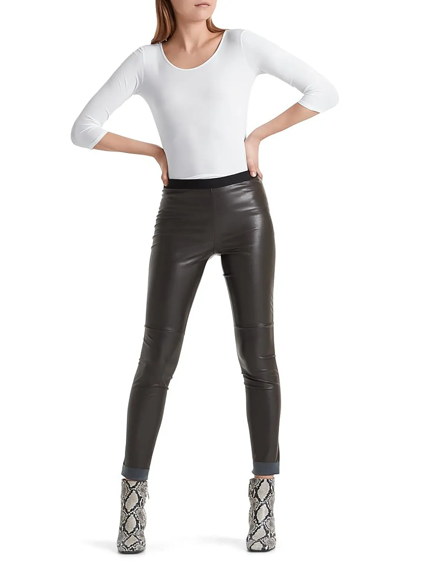 MARC CAIN | Leggings in Lederoptik | 